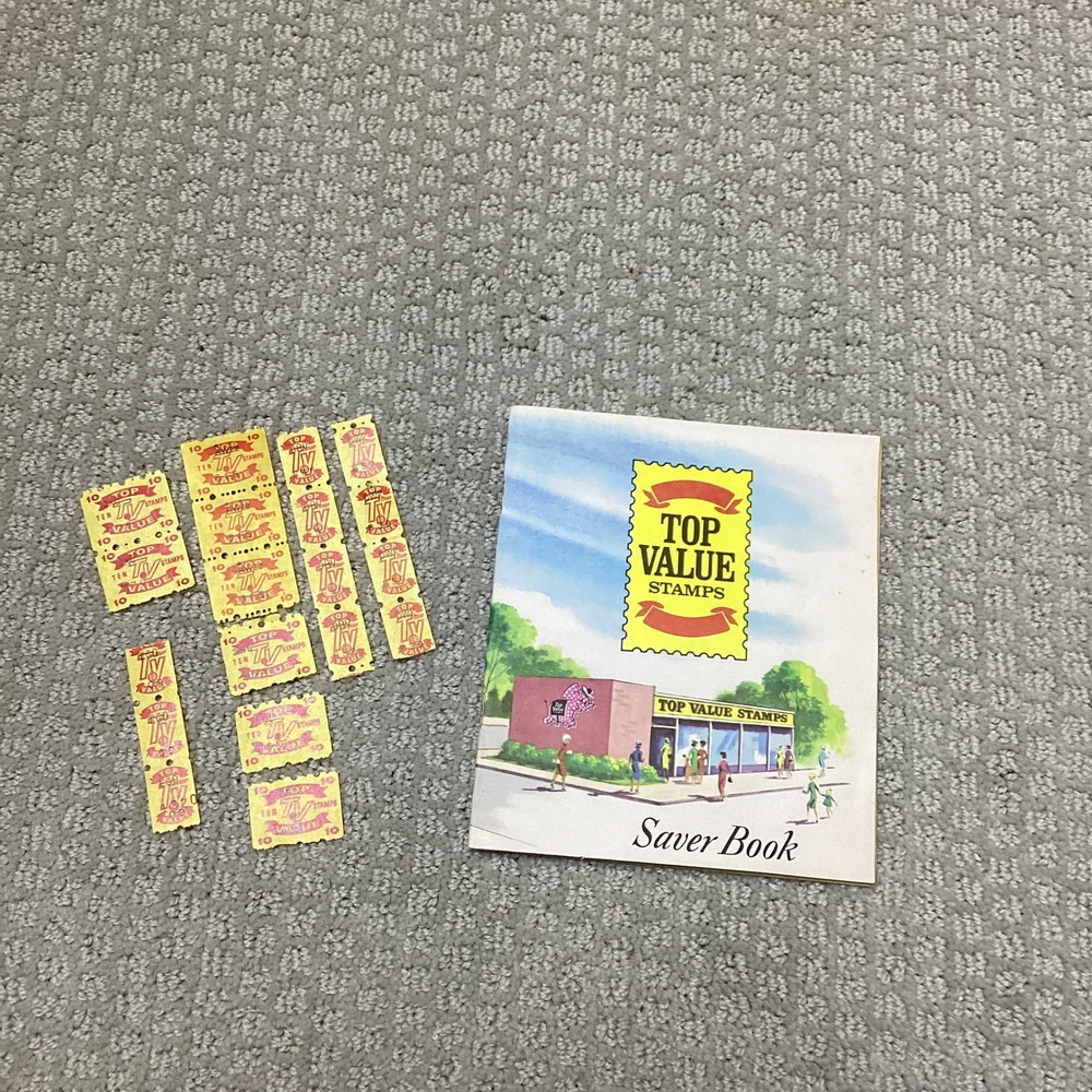 Vintage Top Value Stamps Saver Book with‎ Stamps 1960s Collectible